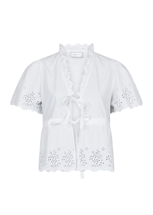 Satsi Embroidery bluse White Neo Noir 